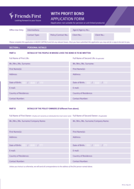 With Profit Bond Application Form
