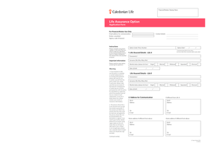 Caledonian Life Application Form