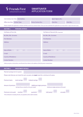 SmartSaver Application Form