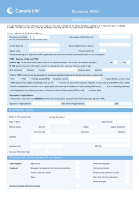 Ireland PRSA Application Form