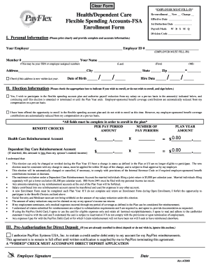 Health/Dependent Care Re-enrollment Form