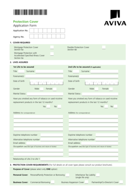 Mortgage Protection Cover Application Form