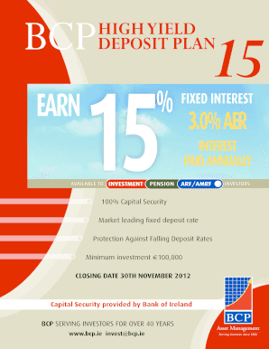 BCP High Yield Deposit Plan 15