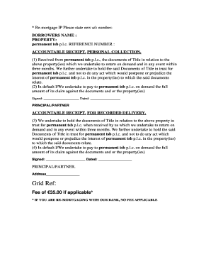 Accountable Receipt for Property Documents