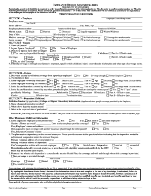 Insurance Eligibility Status Form