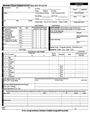 Insurance Enrollment Application