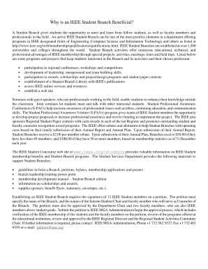 IEEE Student Branch Establishment Petition