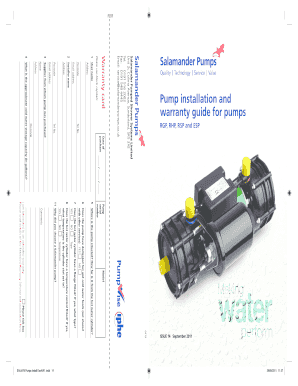 Pump Installation and Warranty Guide