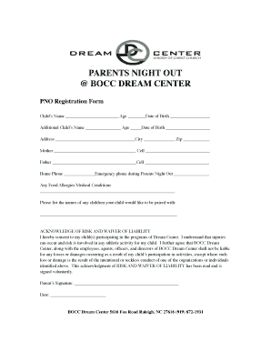 form registratioin dream