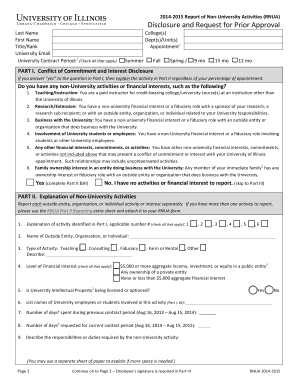 University of Illinois Conflict of Commitment and Interest Disclosure Form