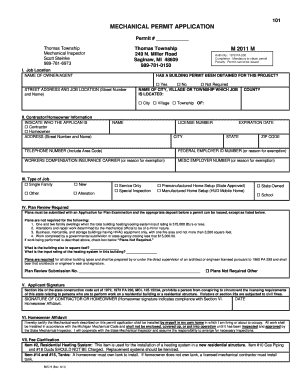 Michigan Mechanical Permit Application