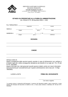 Modulo di Richiesta Amministrativa