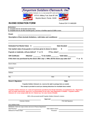 In-Kind Donation Form