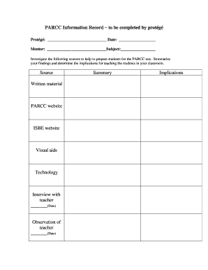 PARCC Test Preparation Plan