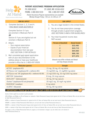 Patient Assistance Program Application