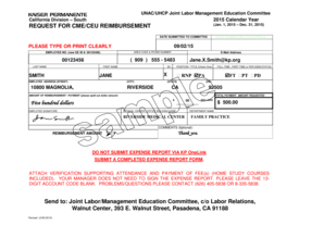 CME/CEU Reimbursement Request Form