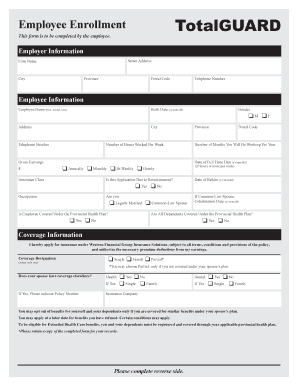 Employee Enrollment Form