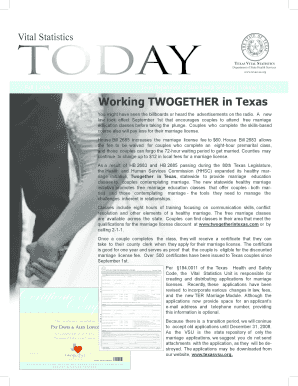 Texas Marriage License Application