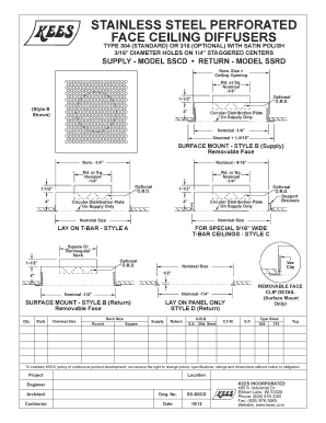 Fillable Online Stainless Steel Perforated Face Ceiling Diffusers