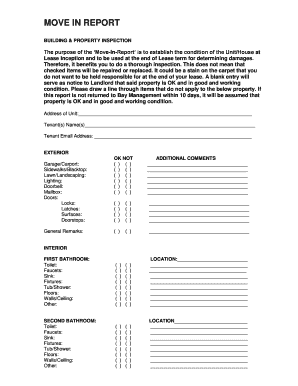 Move-In Report Form