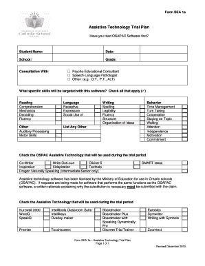 Assistive Technology Trial Plan