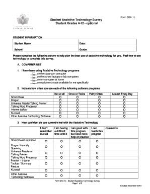Student Assistive Technology Survey