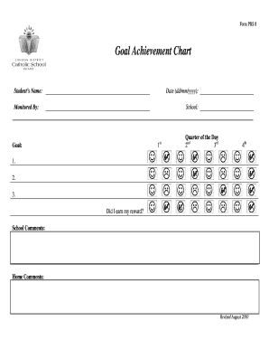 PBS 8 Goal Achievement Chart