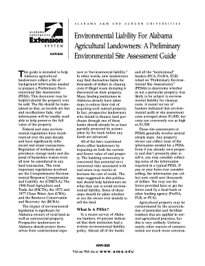 Alabama Agricultural Landowners Environmental Site Assessment Guide