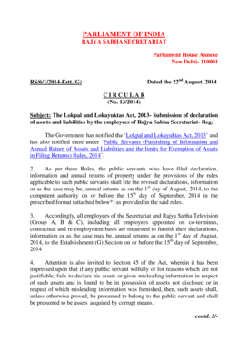 Lokpal and Lokayuktas Act Asset Declaration Form