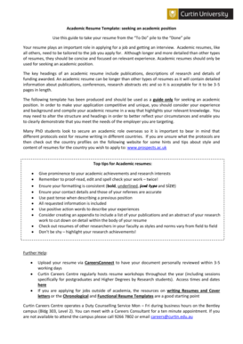 Academic Resume Template