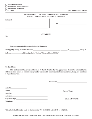 Illinois Probate Citation