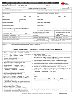 Merchant Processing Application and Agreement