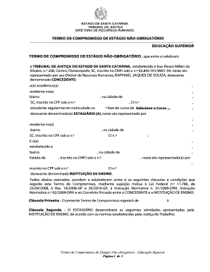 Termo de Compromisso de Estágio Não-obrigatório