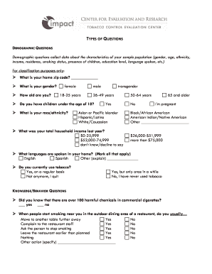 Survey Questionnaire Template