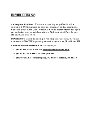 IRS Form W-9 Request for Taxpayer Identification Number and Certification