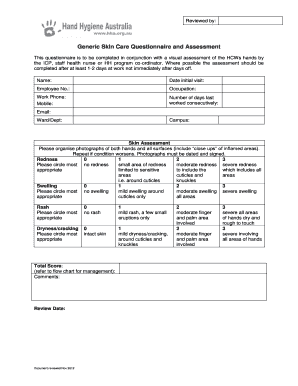Healthcare Worker Skin Care Questionnaire