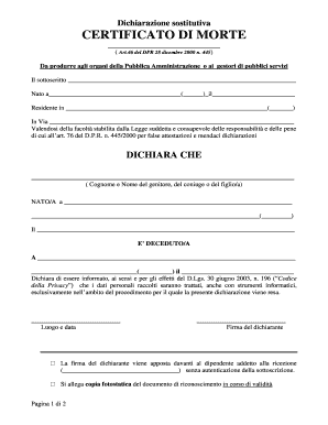 Dichiarazione sostitutiva