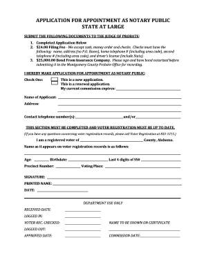 Alabama Notary Public Application