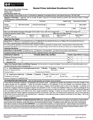Dental Prime Individual Enrollment Form