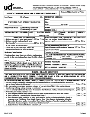 Medicare Supplement Insurance Application