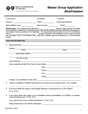 BlueCross BlueShield of Nebraska Group Application