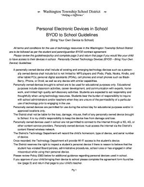 BYOD Policy Agreement Form