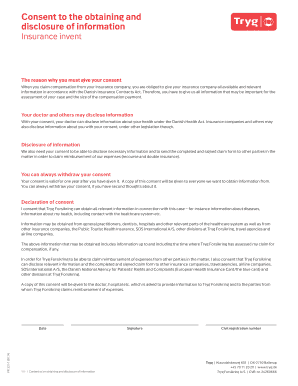 Insurance Information Disclosure Consent Form