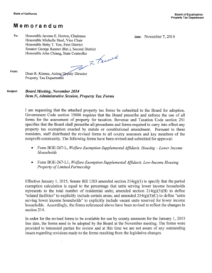 California Welfare Exemption Supplemental Affidavit