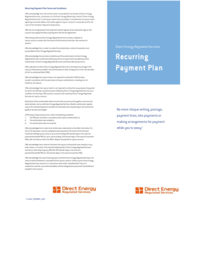 Recurring Payment Plan Authorization Agreement