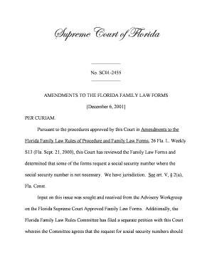 Florida Family Law Financial Affidavit
