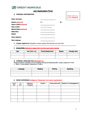 Job Application Form