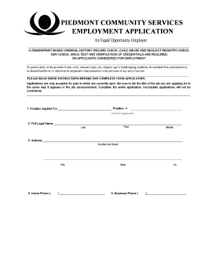 Employment Application