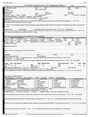 Individual Condominium Unit Appraisal Report