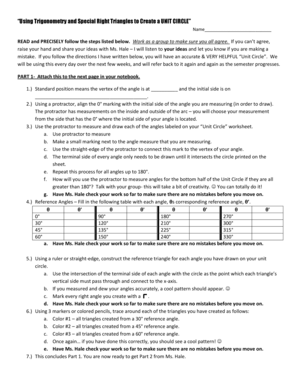 Using Trigonometry and Special Right Triangles to